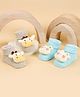 Kicks & Crawl Pack Of 2 Animal Applique Detailed Socks - Multi Colour