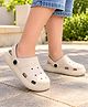 Pine Kids Back Strap Closure Solid Clogs - Beige