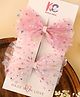 Kicks & Crawl Set Of 2 Stars Foil Printed Bow Applique Detailed Alligator Hair Clip - Multi Colour