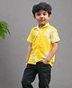 Cuddly cubs Cotton Woven Half Sleeves Tie Dye Shirt - Yellow