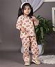 Cuddly cubs Cotton Woven Full Sleeves Aeroplane Printed Shirt & Pajama Night Suit - Brown