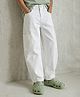 Tales & Stories Denim Cargo Styled Solid Jeans - White