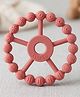 Cubkins Silicone Ring Teether | BIS Certified | 5 Textures for Teething Relief | 100% Food-Grade Silicone (Raspberry)
