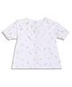 MINI KLUB Cotton Woven Half Sleeves Unicorns Printed Top - White