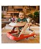 Cockatoo First Move 3-in-1 Baby Walker Adjustable Height, Rocker, Push & Activity Walker with Musical Toy Tray & Light, 6 Lockable Wheels, Foldable, Safe for 6-18 Months, up to 15kg - Red