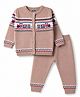 ToffyHouse Knit Full Sleeves Toy Train  Design Sweater Set - Tan