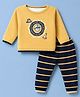 ToffyHouse Knit Full Sleeves Sweater Set with Nautical Theme Design - Golden
