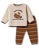 ToffyHouse Knit Full Sleeves Koala Designed Sweater Sets - Cream
