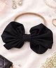 Knotty Ribbons Bow Applique Detailed Headband - Black
