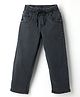 Olio Kids Denim Woven Full Length Solid Color Jeans Leaves - Black