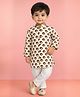 Vastramay Cotton Woven Full Sleeves Pagdi Printed Kurta Pyjama Set - Multi Colour