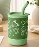 ONE & ONLY Baby Sipper Cup 150ml with Straw, Spill Proof Cartoon Printed Cup, BPA Free Food Grade PP, Lightweight Sipper for School, Travel & Daily Use (Green)