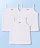 Babyhug 100% Cotton Knit Solid Colour Sleeveless Slips Pack of 3 - White