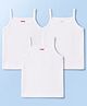 Babyhug 100% Cotton Knit Solid Colour Sleeveless Slips Pack of 3 - White