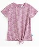 JusCubs Cotton Knit Half Sleeves Unicorn Printed Top -  Lavender