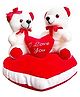 Dearjoy 30 cm Teddy Couple Sitting On A Heart 1.0 PIECE