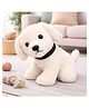 DearJoy 25 cm Sitting Dog Soft Toy - White 1.0 PIECE