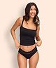 Nushu Bamboo Solid Lace Hipster Leak Proof & Reusable Period Panty For Super Heavy Flow - Black