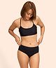 Nushu Bamboo Solid Seamless Hip Hugger Leak Proof & Reusable Period Panty For Super Heavy Flow - Black