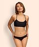 Nushu Bamboo Solid Cheeky Lace Leak Proof & Reusable Period Panty For Medium Flow - Black