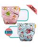 Kids need LeakProof 2 Reusable Cloth Diaper Pants & 2 Insert Pads | Adjustable Size 0-3 Year - C3,C4