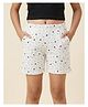 Funkrafts Interlock Knit Geometric Printed Shorts - Off White
