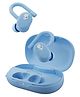 Skullcandy Push Play Active Wireless Earbuds with Mic - 34Hr Battery, Skull-iQ App, Alexa Voice Control, IP55 Sweat Water Dust Resistant, Stay-Aware Mode  Preppy Blue