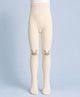 Mustang Cotton Knit Full Length Tights with Bunny Heart Print - Off White