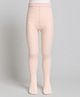 Mustang Cotton Knit Full Length Tights with Cable Knit Design - Pink