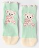 Mustang Cotton Knit Ankle Length Socks with Teddy Print - Mint
