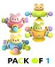 NEGOCIO Cute Bear-Shaped Baby Teething Ball Toy, Baby Silicone Suction Cup Rotating Toy, Baby Bath Toy- PACK OF 1 - COLOR MAY VARY