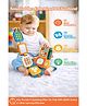 NEGOCIO Foldable 5-Panel Activity Busy Cube for Toddlers Montessori Sensory with Fine Motor Activities Independent Play Toy Airplane Essentials & Learning Gift- PACK OF 1 - COLOR MAY VARY