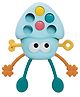 NEGOCIO Baby Development Cartoon Octopus Teething Squeeze Toy Silicone Finger Pull Rope Children's Toy Pack of 1 - Blue