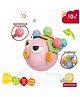 NEGOCIO Baby Colorful Tag Ball Soft Plush Rattle Ball Grasping Ball for Early Educational, Stuffed Animal Multi Sensory Toy for Baby Kids Toddlers Infants Pack of 1 - Pink