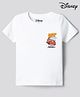 Bonfino Disney Single Jersey Knit Half Sleeves T-Shirt with Car Graphics - White