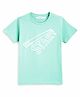Campana 100% Cotton Knit Half Sleeves Start Text Printed Tee - Light Blue