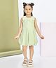 Peppermint Woven Sleeveless Pearl Embellished Bow Applique Detailed Dress - Sea Green