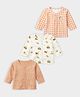 Mi Arcus Cotton Elastane Knit Pack of 3 Full Sleeves Puppy Printed Vests - Multi Colour