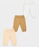 Mi Arcus 100% Cotton Knit Pack Of 3 Solid Pants -  Multi Colour