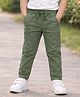 Mi Arcus Cotton Elastane Woven Solid Trouser - Green
