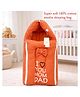 Fareto Newborn Baby 100% Muslin Cotton Sleeping Bag Safe, Soft & Portable Baby Bed - orange