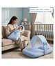 Fareto Newborn Baby 100% Muslin Cotton Sleeping Bag & Mosquito Net - Blue