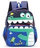 KIDLINGSS 13 Inches Crocodile Design Backpack - Blue