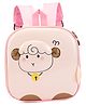 KIDLINGSS 10 Inches Sheep Design 3D Hard Case Backpack - Beige & Pink