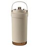 SCHOOLISH Double Insulation Travel Mug | 500ml | Portable Wide Mouth Matte Finish | Leakproof Handle | Easy Clean - PACK OF 1 - COLOR MAY VARY