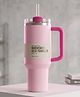 SCHOOLISH Vacuum Insulated Stainless Steel Travel Mug with Handle, Leak-Proof 3-Position Lid & Reusable Straw - PACK OF 1 - COLOR MAY VARY