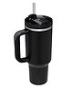 SCHOOLISH Tumbler With Handle and Straw Lid, Stainless Steel Water Bottle, Travel Mug Insulated Tumblers Iced for Tea Coffee Gift, large capacity car cup with straw  - PACK OF 1 - COLOR MAY VARY