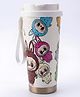 SCHOOLISH Cute Travel Mug with Strap - Insulated Stainless Steel Coffee Tumbler, Anime Water Bottle for Kids, Girls, & School - Portable Hot & Cold Sipper Cup - PACK OF 1 - COLOR MAY VARY