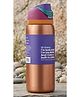 SCHOOLISH Double Wall Vacuum Insulated Stainless Steel 710ml Water Bottle with Straw & Dual Lids, Leakproof for Gym/Travel - PACK OF 1 - COLOR MAY VARY