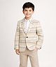 Rare Juniors Cotton Woven Full Sleeves Striped Blazer - Beige